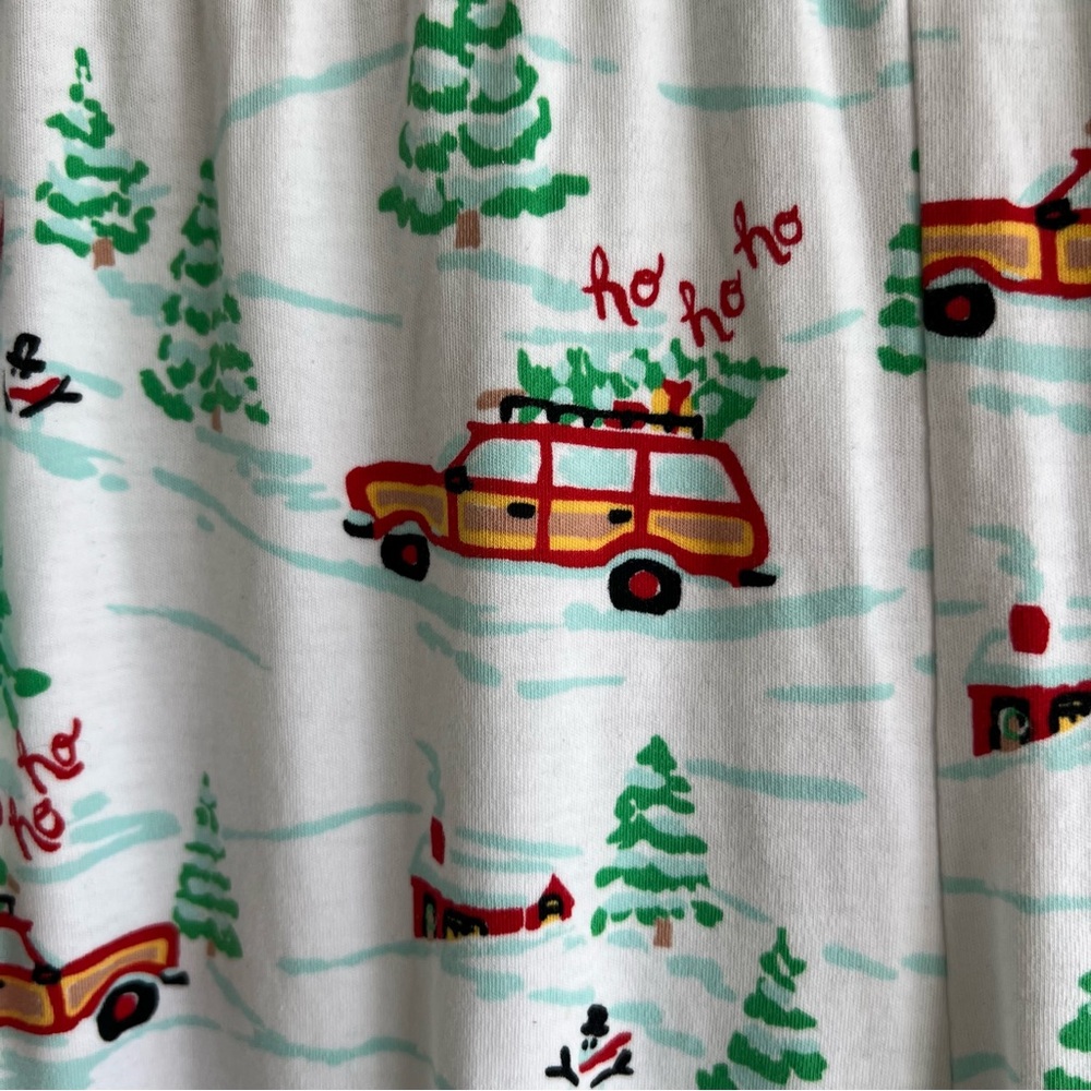 Sail to Sable Curetivity Ho Ho Ho Christmas print hand painted pajama pants Lg - Picture 3 of 8
